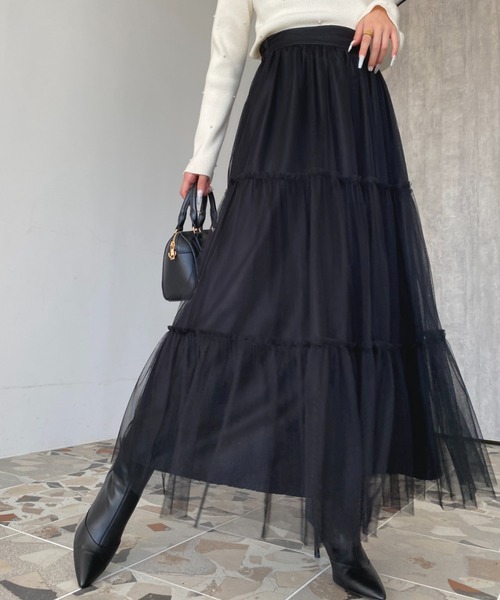 「moment+」 フレアスカート L アイボリー レディース_画像7