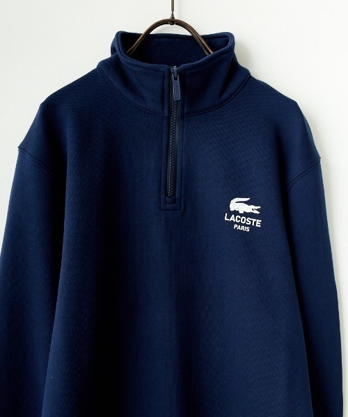「LACOSTE」 スウェットカットソー M ネイビー レディースの画像