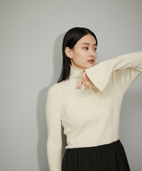 「ADAM ET ROPE'」 ドッキングワンピース FREE チャコールグレー レディース_画像3