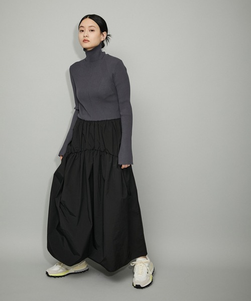 「ADAM ET ROPE'」 ドッキングワンピース FREE チャコールグレー レディース_画像5