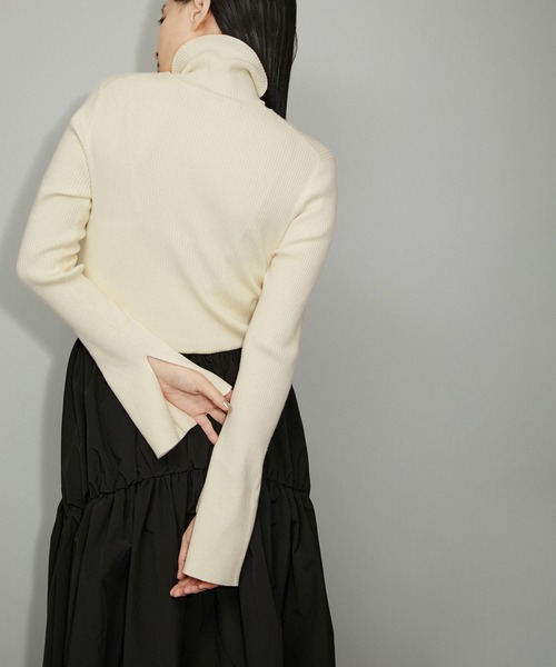 「ADAM ET ROPE'」 ドッキングワンピース FREE チャコールグレー レディース_画像8