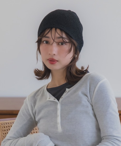 polcadot（ポルカドット） ニット帽 ニットキャップ メッシュ サマー