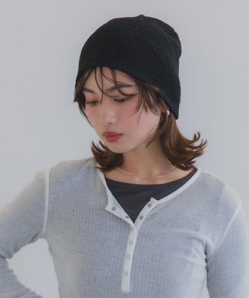 polcadot（ポルカドット） ニット帽 ニットキャップ メッシュ サマー