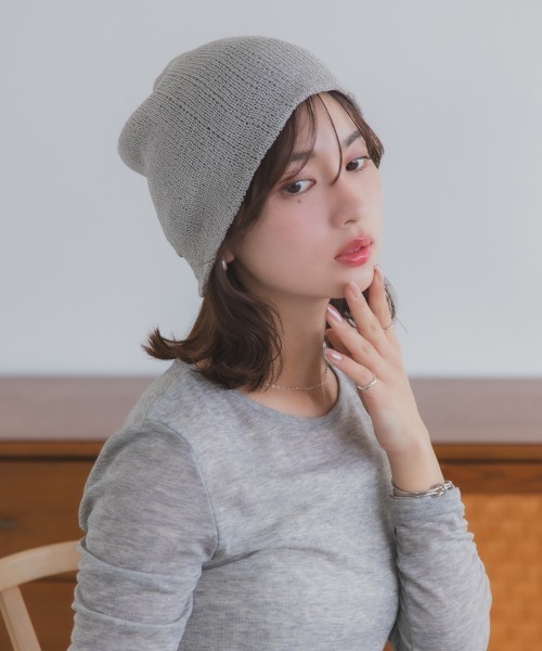 polcadot（ポルカドット） ニット帽 ニットキャップ メッシュ サマー