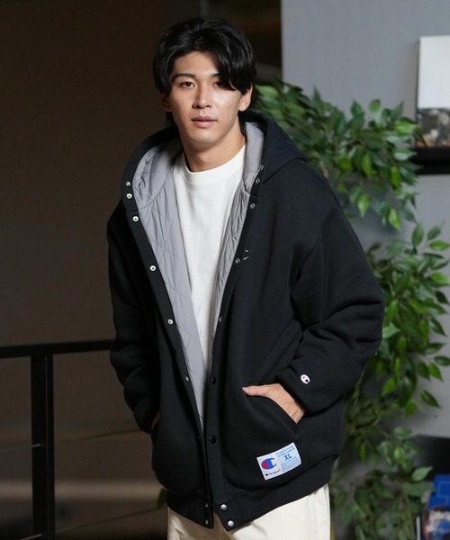 「Champion」 ジャケット M ブラック メンズの画像
