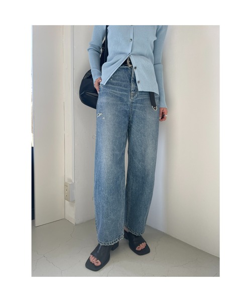 「BLACK BY MOUSSY」 デニムパンツ 23inch ブルー レディースの画像