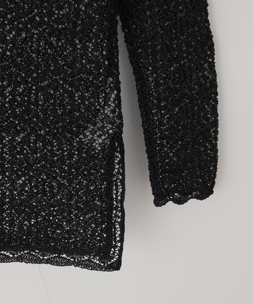 plage ENRICA エンリカ 別注 LACE プルオーバー ブラック plage（プラージュ） ニット セーター ENRICA / エンリカ 別注 LACE