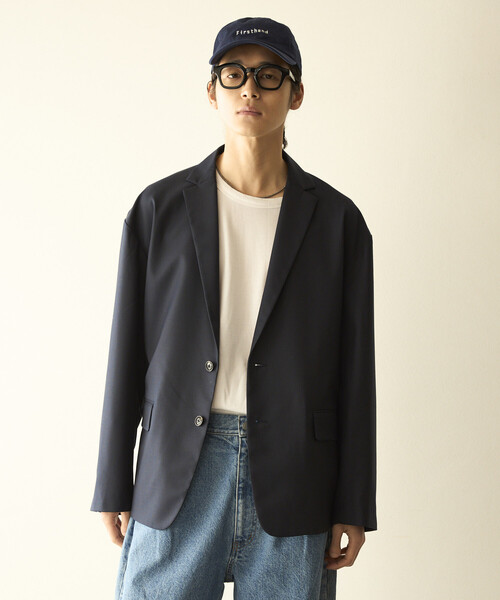 「Firsthand」 テーラードジャケット MEDIUM ネイビー メンズの画像