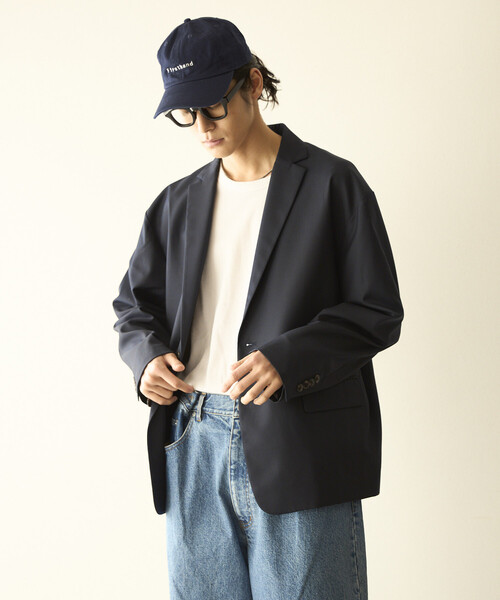 「Firsthand」 テーラードジャケット MEDIUM ネイビー メンズの画像