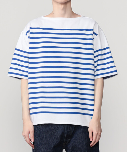 カ*ン様 未着用 オーシバル バスクシャツ ラッセル ワイドセーラーTシャツ ORCIVAL（オーシバル） tシャツ | ラッセル ワイド ボートネック 半袖