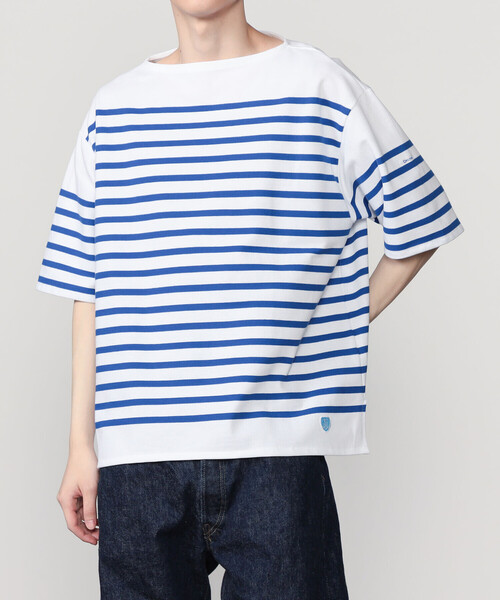 AT様　未使用新品！ORCIVAL フレンチバスクシャツ サイズ8 ホワイト ORCIVAL（オーシバル） tシャツ | ラッセル ワイド ボートネック 半袖