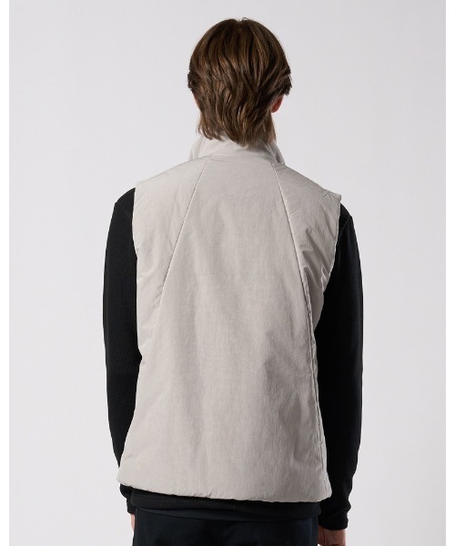 ベスト ジレ solid zip vest メンズの画像