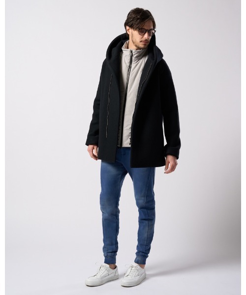 ベスト ジレ solid zip vest メンズの画像