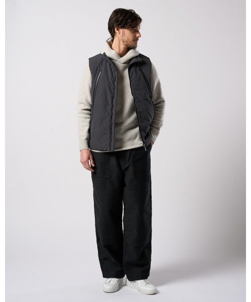 ベスト ジレ solid zip vest メンズの画像
