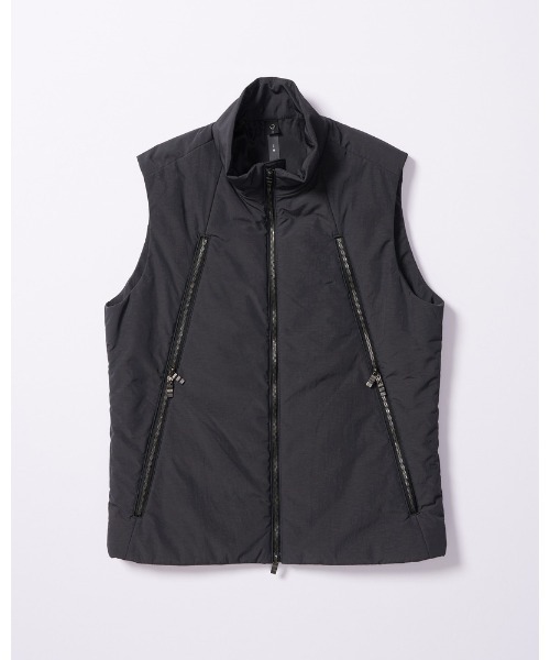 ベスト ジレ solid zip vest メンズの画像