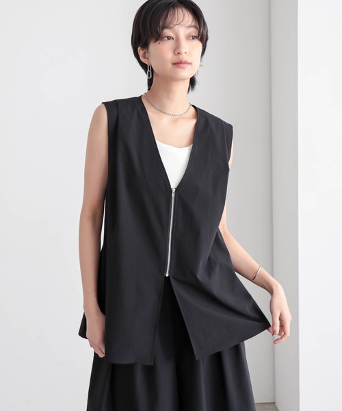 for/c（フォーシー） ベスト ジレ 軽量ドライストレッチファスナージレ