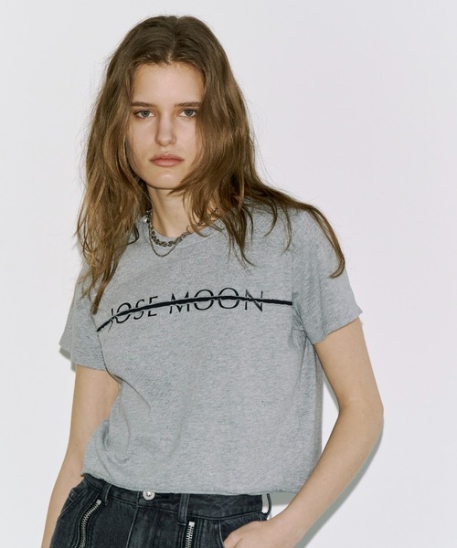 JOSE MOON ロゴ Tシャツ グレー JOSE MOON（ジョゼムーン） tシャツ 半袖 MINIMUM LOGO TSHIRT