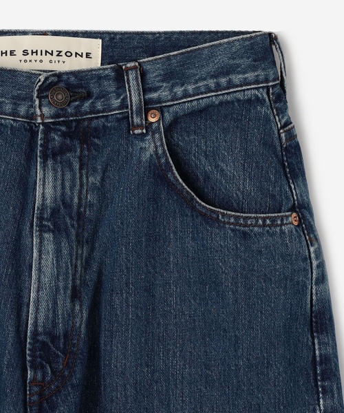 「THE SHINZONE」 デニムパンツ 32 インディゴブルー レディース_4