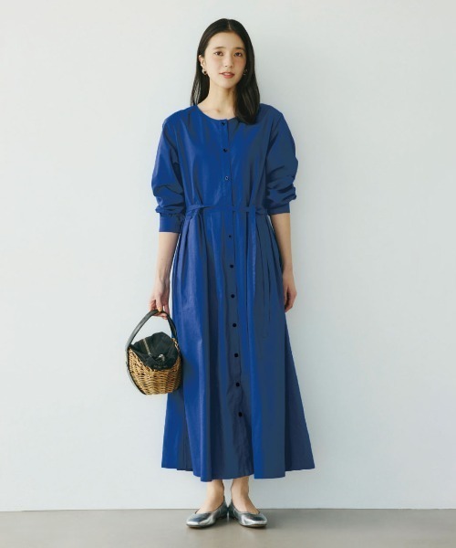 「Live in comfort」 長袖ワンピース LL ロイヤルブルー レディース_画像2