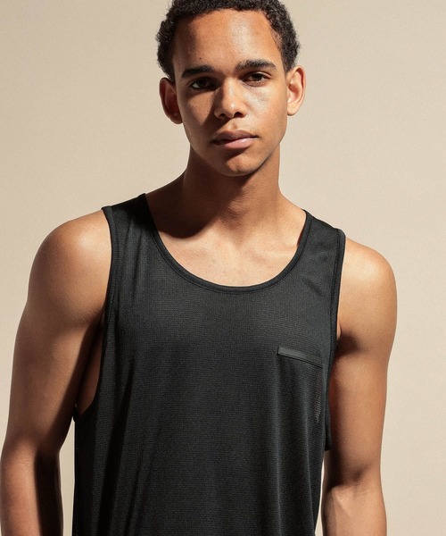 タンクトップ 「NUMERALS」MINI MESH LOGO TANK TOP メンズ | NUMERALS