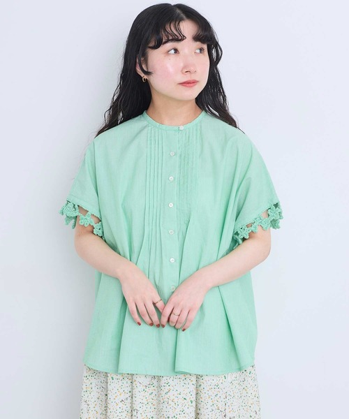 l'atelier du savon（アトリエドゥサボン） ブラウス シャツ さき編み