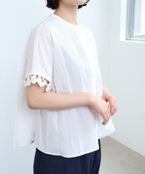 l'atelier du savon（アトリエドゥサボン） ブラウス シャツ さき編み