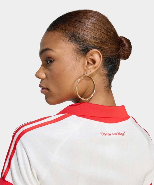 【アディダスオリジナルス】 ショート丈 半袖 トラックトップス adidas（アディダス） adidas tシャツ 半袖 クロップドジャージ