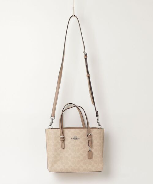 COACH（コーチ） シグネチャー柄 モリー 2WAYバッグ - ベージュ