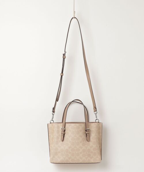 COACH（コーチ） シグネチャー柄 モリー 2WAYバッグ - ベージュ