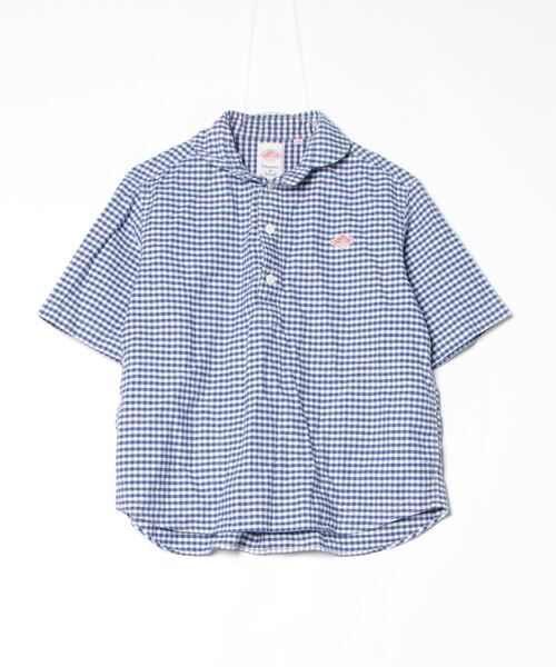 Danton（ダントン） 半袖シャツ 34 ブルー レディース : ZOZOTOWN 