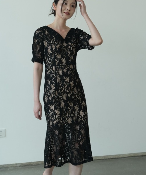 「Forcement」 半袖ワンピース X-LARGE アイボリー レディース_画像7