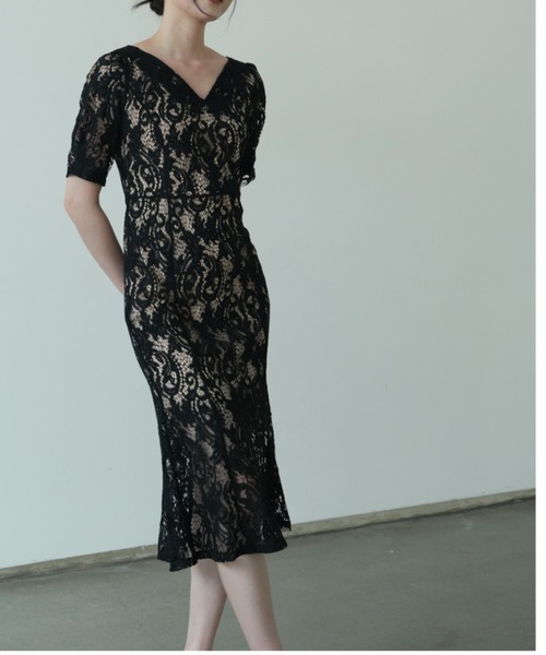 「Forcement」 半袖ワンピース X-LARGE アイボリー レディース_画像8