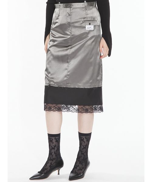 SORIN（ソリン） スカート Layered Satin Skirt / レイヤードサテン