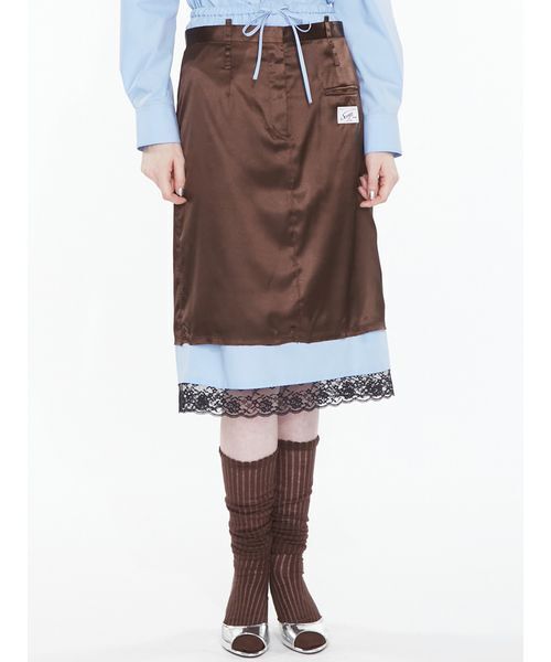 SORIN（ソリン） スカート Layered Satin Skirt / レイヤードサテン