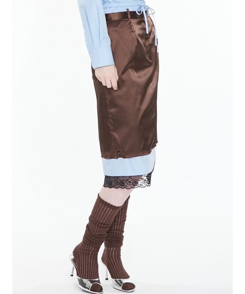 SORIN（ソリン） スカート Layered Satin Skirt / レイヤードサテン
