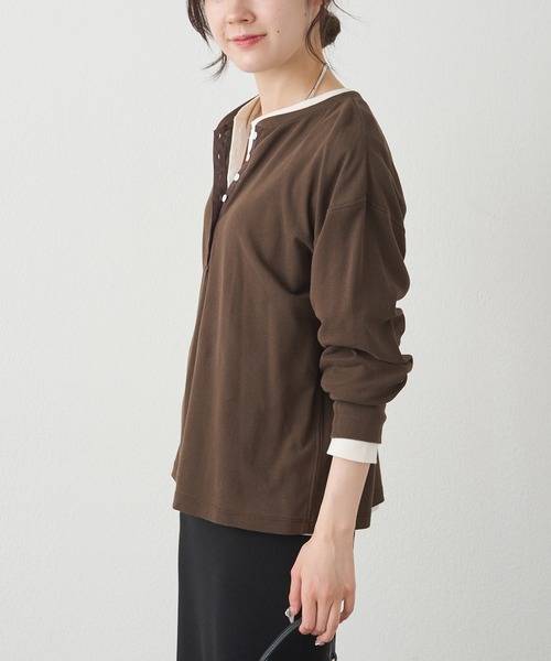 pual ce cin ヘンリーネック tシャツ 前後2WAYシアーワッフル