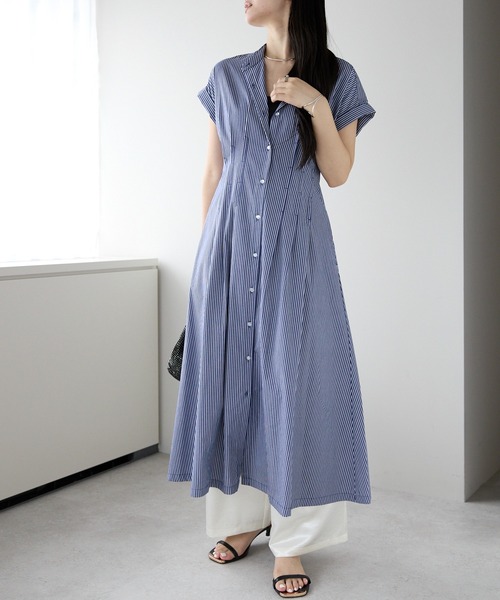 「PREFERIR」 半袖ワンピース LARGE ブラック レディース_画像6