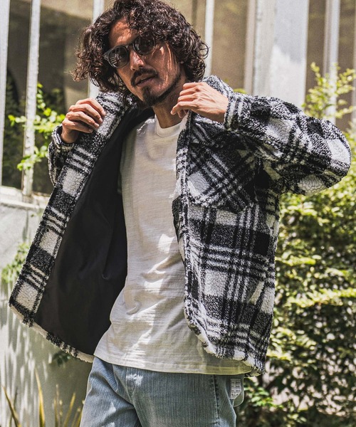 wjk reluxe コート ジャケット mj11776- Solid Boa PantsCheck Boa CPO