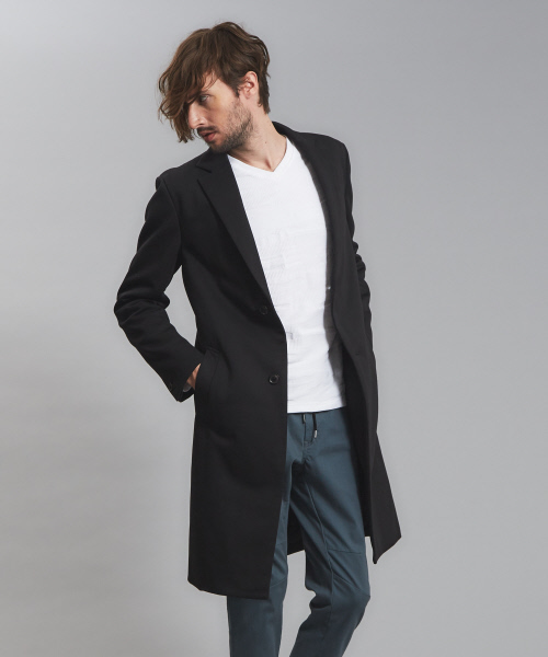5351 POUR LES HOMMES チェスターコート コート ジャージー