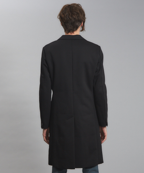 5351 POUR LES HOMMES 黒 チェスターコート　Sサイズ 5351 POUR LES HOMMES チェスターコート コート ジャージー