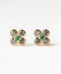 cui-cui（キュイキュイ） ピアス カラーストーン フラワー ピアス