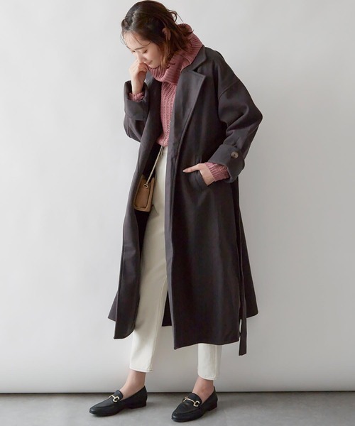 コート チェスターコート ワイドスリーブ サイドスリットチェスター