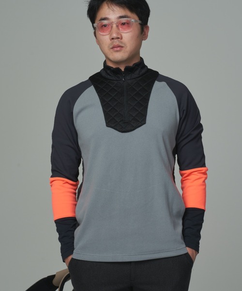 tシャツ Wavequilt+Microfleece Halfzip Top メンズの画像