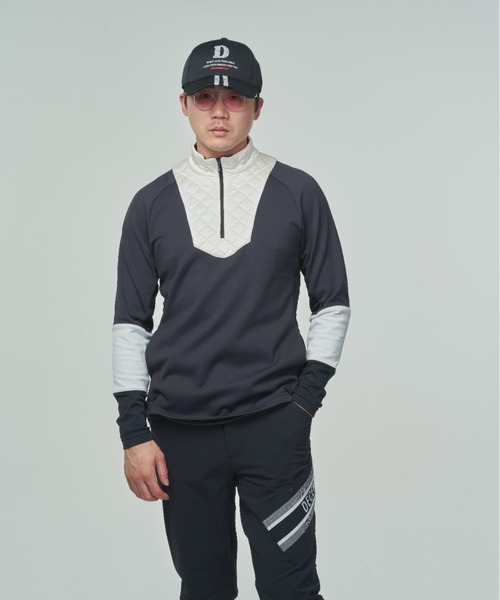 tシャツ Wavequilt+Microfleece Halfzip Top メンズの画像