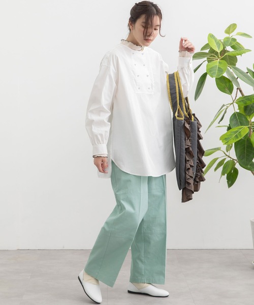 POU DOU DOU（プードゥドゥ） ブラウス シャツ ダブルボタンチュニック