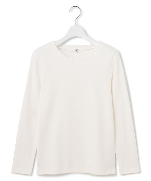 tシャツ 「SLOW/一部店舗限定」ミドルフライスジャージー 長袖カットソー レディース 23区 tシャツ 「SLOW/一部店舗限定」ミドルフライスジャージー