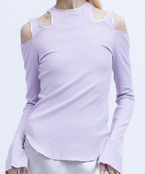 THINGS THAT MATTER tシャツ NOTCH DESIGN TERECO RIB TOPS