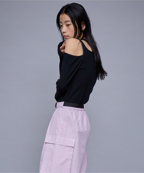 THINGS THAT MATTER tシャツ NOTCH DESIGN TERECO RIB TOPS