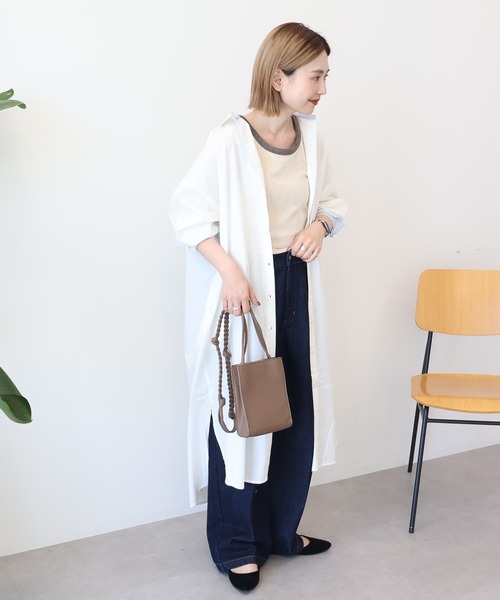 AMERICAN HOLIC シャツワンピース UVカット綿ブロードシャツワンピース