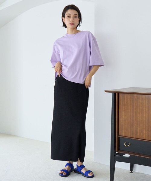 UNFILO/【接触冷感/UVケア】スゴ機能美ニット Iラインスカート/新品 接触冷感/UVカット】スゴ機能美ニット Iラインスカート / UNFILO